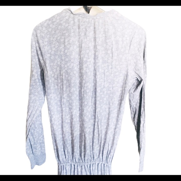 MARKS & SPENCER Floral Onesie/Pyjamas With Long Sleeves Grey Size 6 (UK 10) - Picture 6 of 8